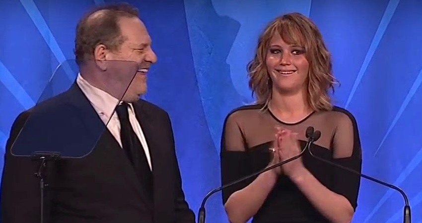 Harvey Weinstein y Jennifer Lawrence