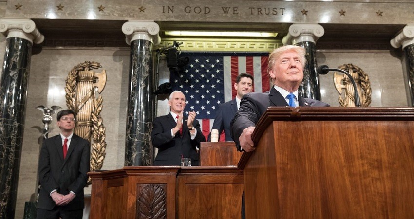 Donald Trump en su discurso del estado de union de 2018