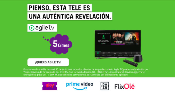 Agile TV: ¿cómo es la televisión de Yoigo? Precio y canales