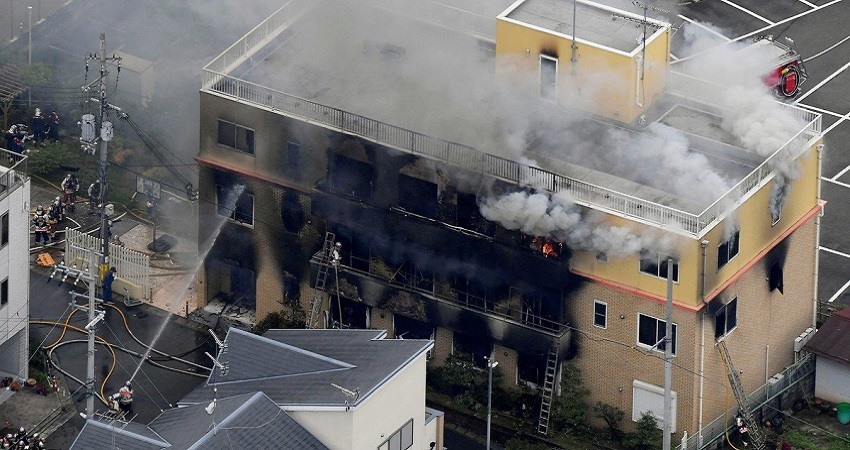 Incendio estudio animacion Japon