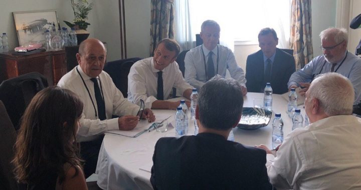 Macron sorprende al G7 con la llegada inesperada del ministro iraní de Asuntos Exteriores