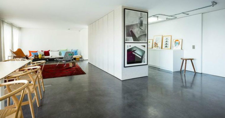 Una decoración atractiva con suelos de hormigón