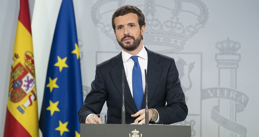 Pablo Casado, en rueda de prensa