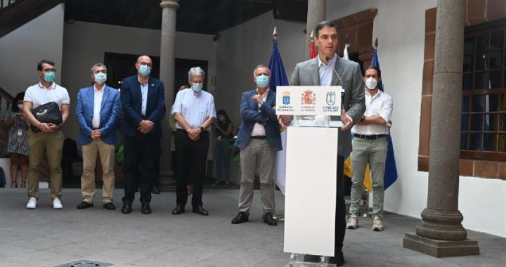 Pedro Sánchez anuncia un segundo paquete de ayudas a La Palma de 206,9 millones de euros